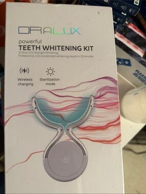 Wireless Charging Teeth Whitening Kit - White/Teal